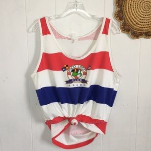 🐦VTG retro 80's color block tank top
